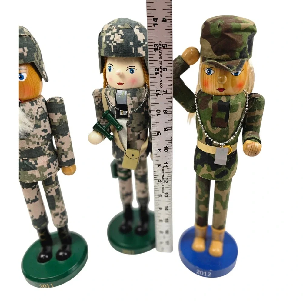 Target Military Nutcracker Set 2011 2012 Camouflage Soldier Figures Lot of 3